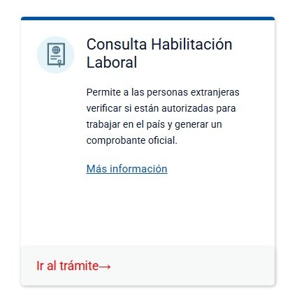 Consulta de Habilitación Laboral - SERMIG Chile